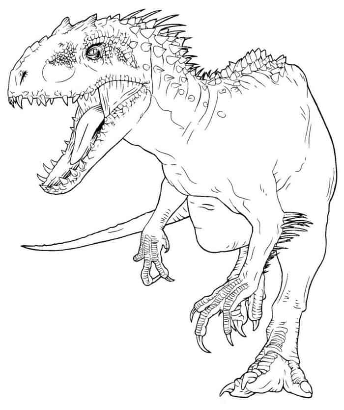 Jurassic World T Rex Coloring Pages
