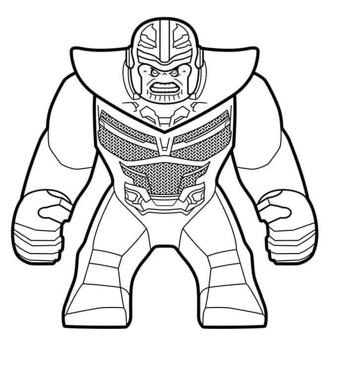 Lego Marvel Coloring Pages Thanos
