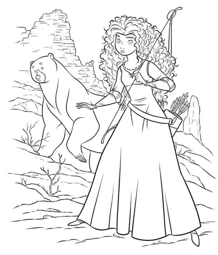 Merida Coloring Pages Close Up