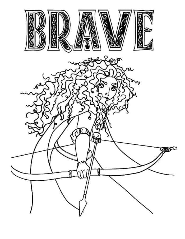 Merida Paper Doll Coloring Pages