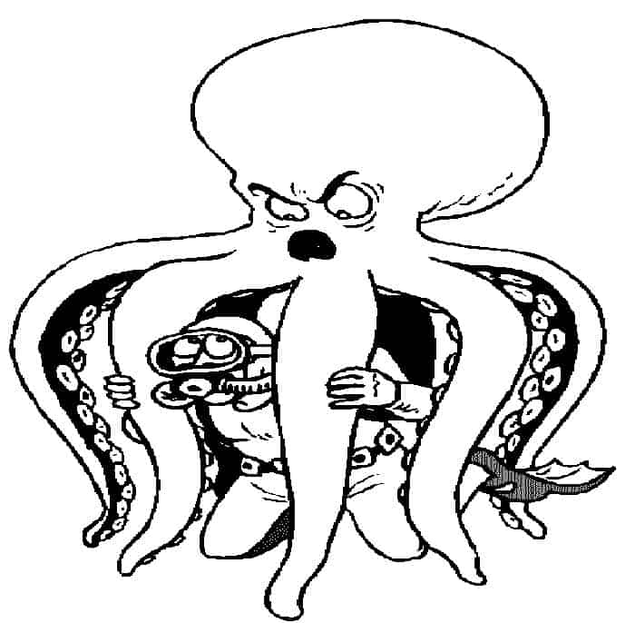 Octopus Person Coloring Pages