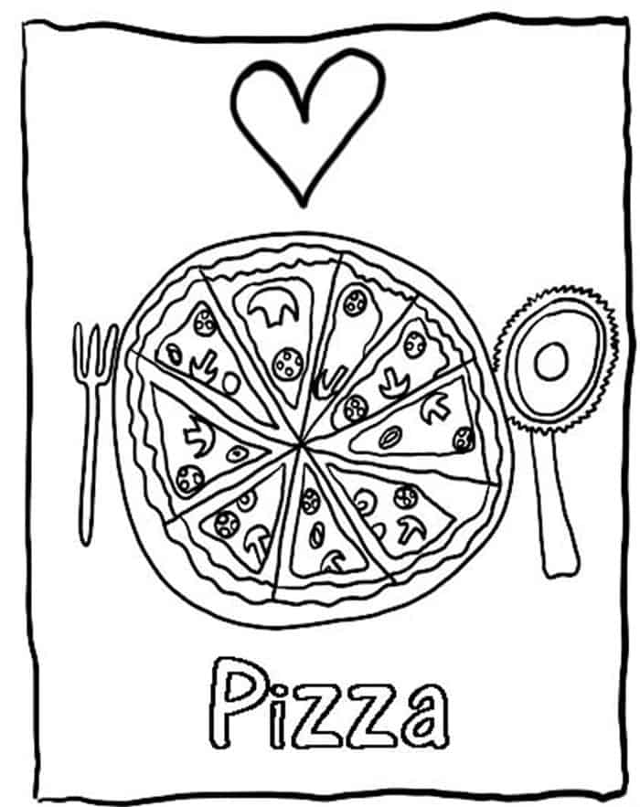 P Coloring Pages Pizza