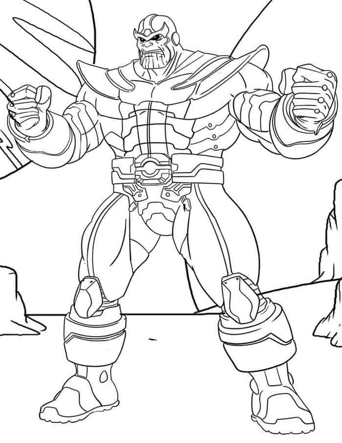 Pictures Of Thanos With Infinity Gaunlet Coloring Pages