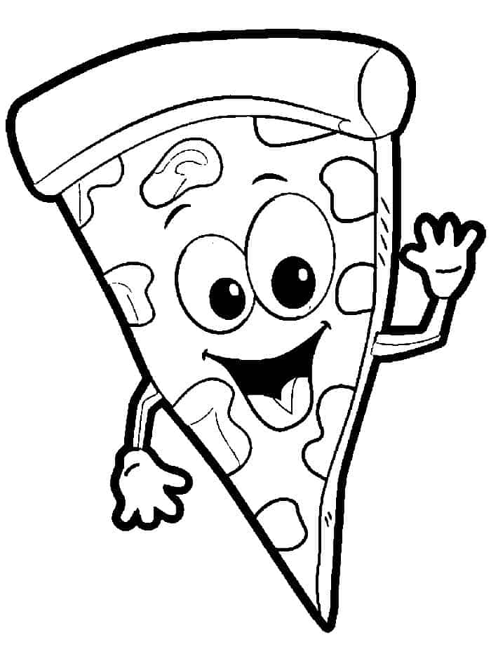 Pizza Coloring Pages Faces