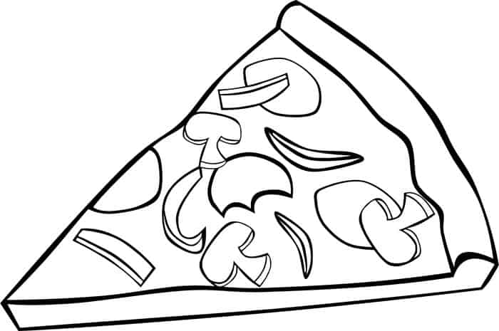 Pizza Slice Coloring Pages