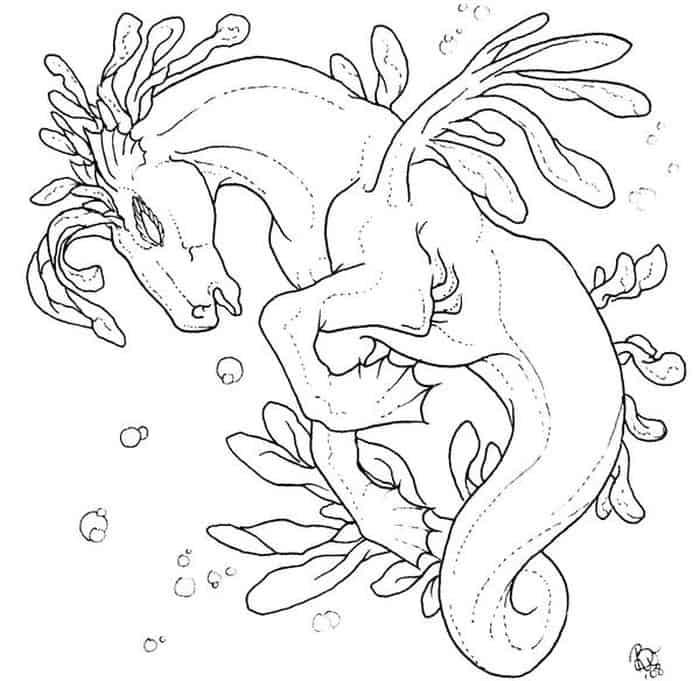 Pokemon Coloring Pages Seahorse