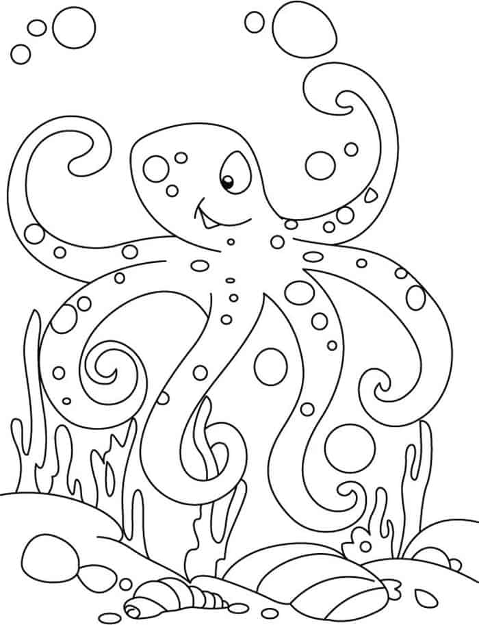 Pout Pout Fish Octopus Coloring Pages
