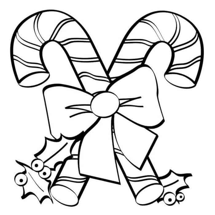 Printable Candy Cane Coloring Pages For Adults