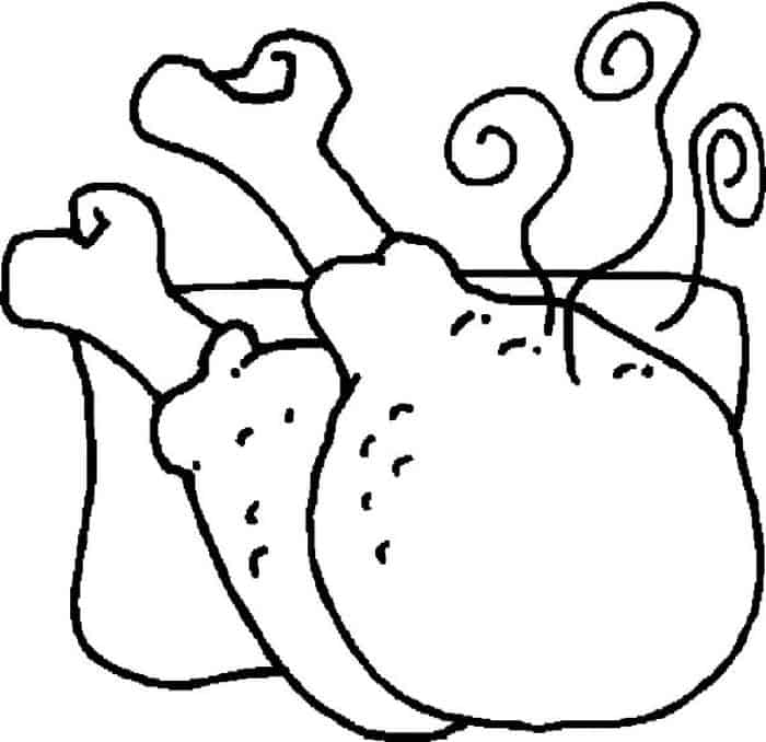 Printable Coloring Pages Of Fried Chicken