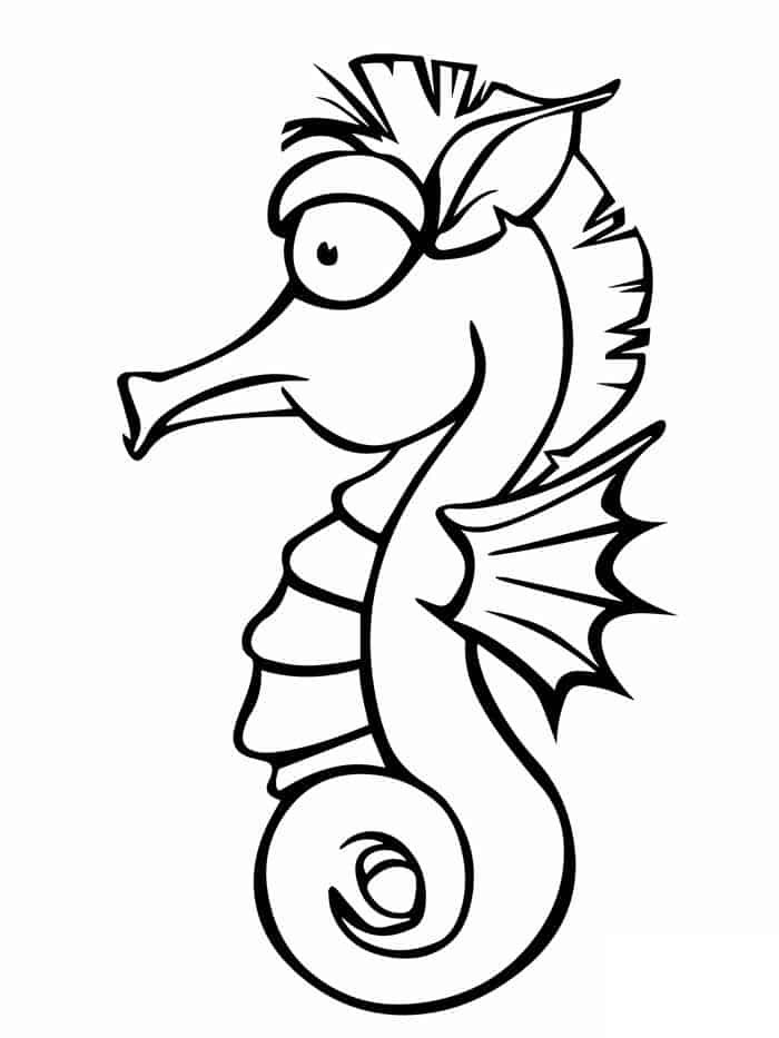 Printable Coloring Pages Of Seahorse