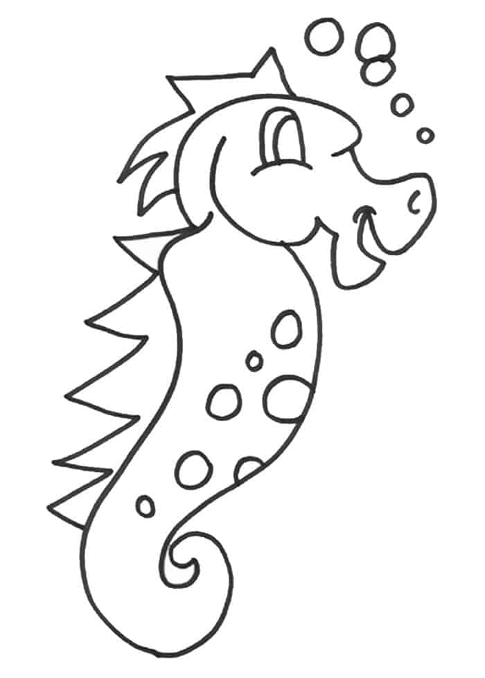 Printable Coloring Pages Seahorse