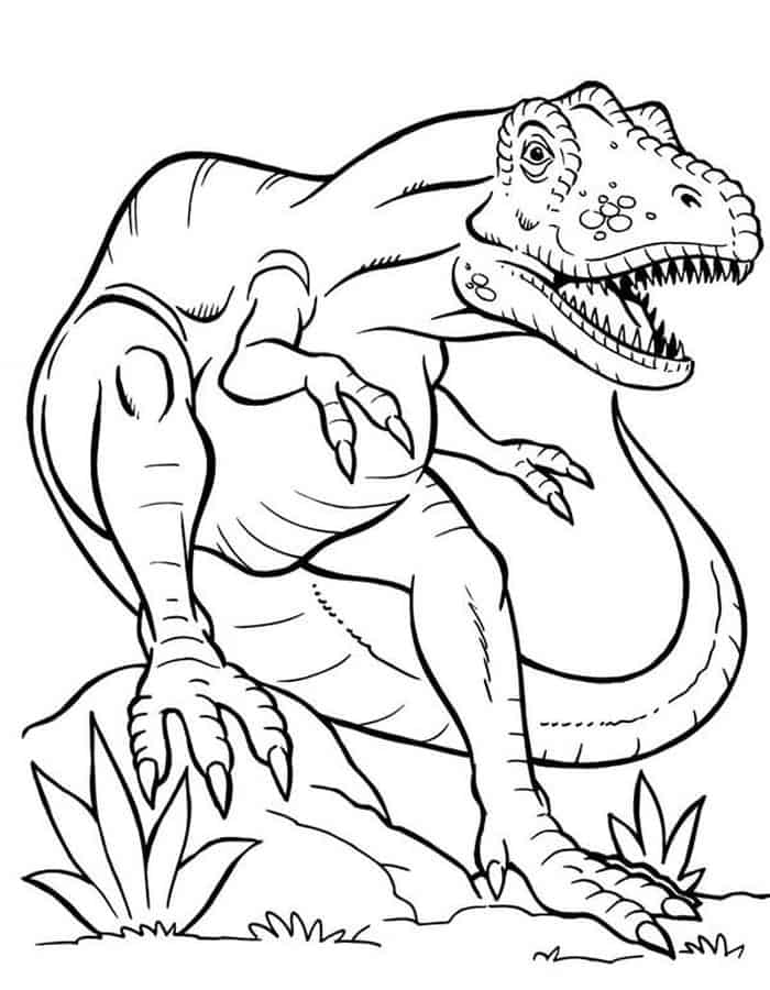 Realistic Dino Coloring Pages Printable T Rex Eating Peaple