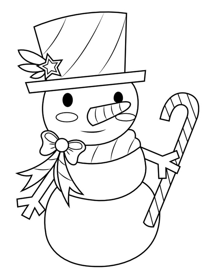 Reindeer With Candy Cane Coloring Pages