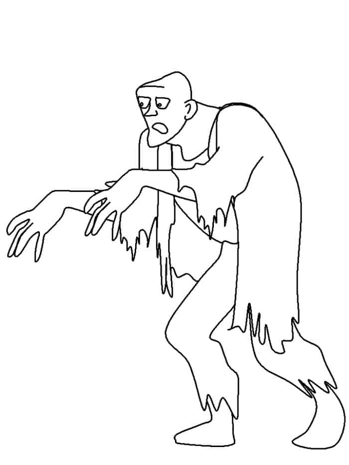 Scary Zombie Coloring Pages