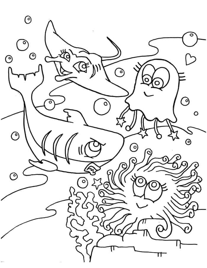 Sea Animals Adult Animal Coloring Pages