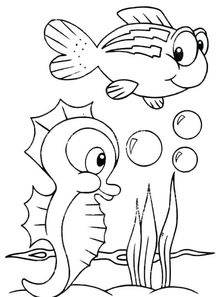 Sea Dragons And Sea Animals Coloring Pages