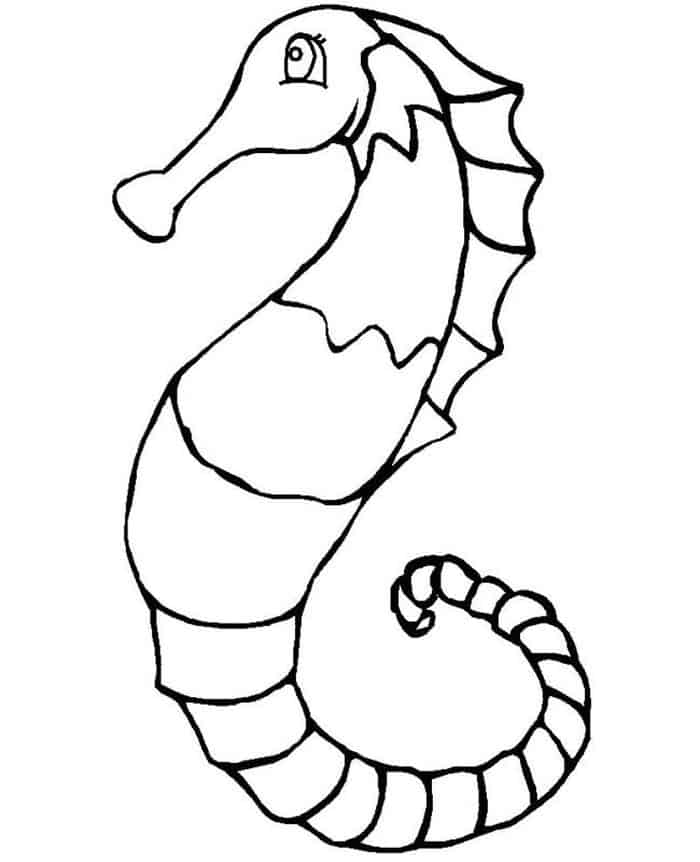 Seahorse Kids Coloring Pages