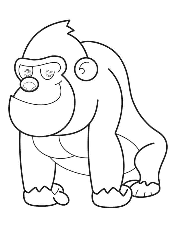 Silverback Gorilla Coloring Pages