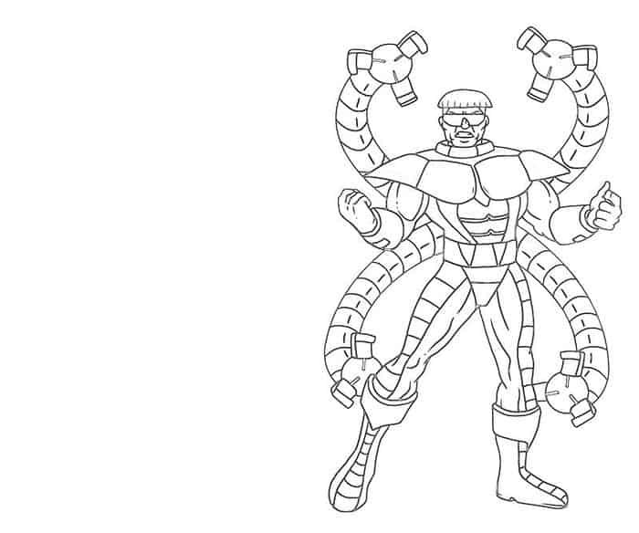 Spiderman And Dr. Octopus Coloring Pages