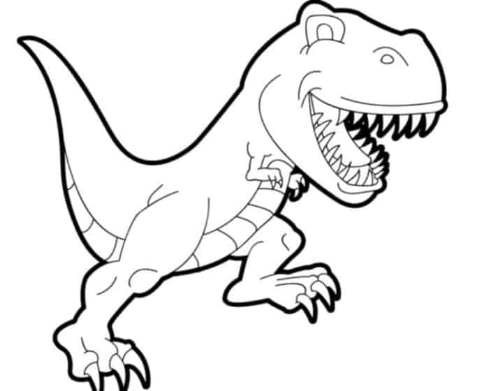 T Rex Coloring Pages For Preschoolers