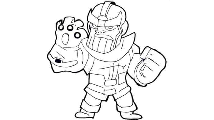 Thanos Chibi Coloring Pages