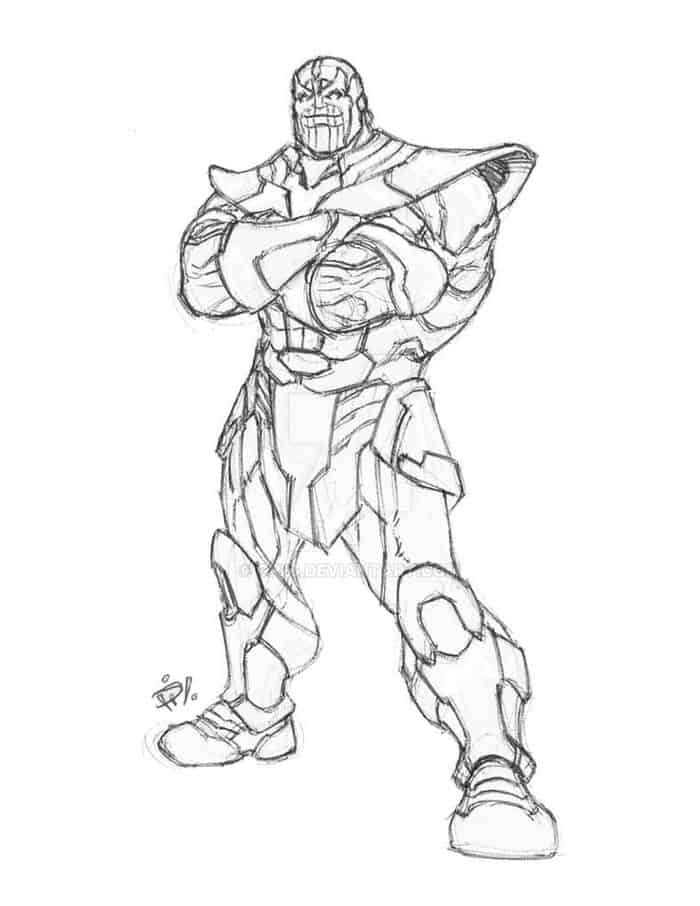 Thanos Coloring Pages Fortnite
