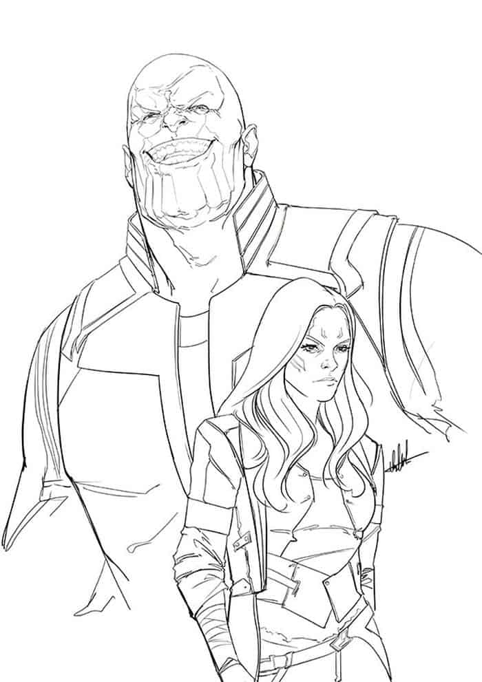 Thanos Coloring Pages Realistic