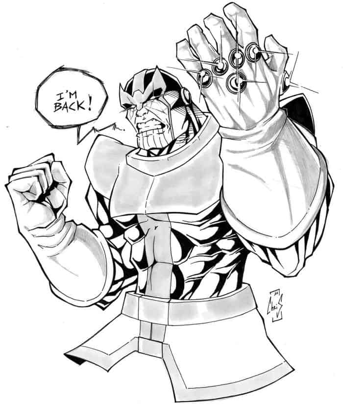 Thanos Infinity War Comic Coloring Pages