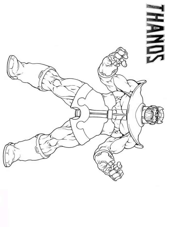 Thanos Superhero Free Coloring Pages