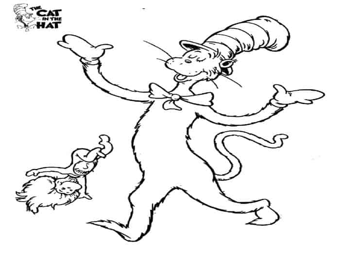 The Cat In The Hat Coloring Pages Printable F