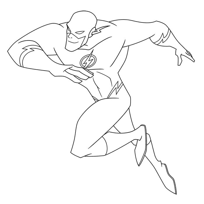 The Flash Coloring Pages Cw
