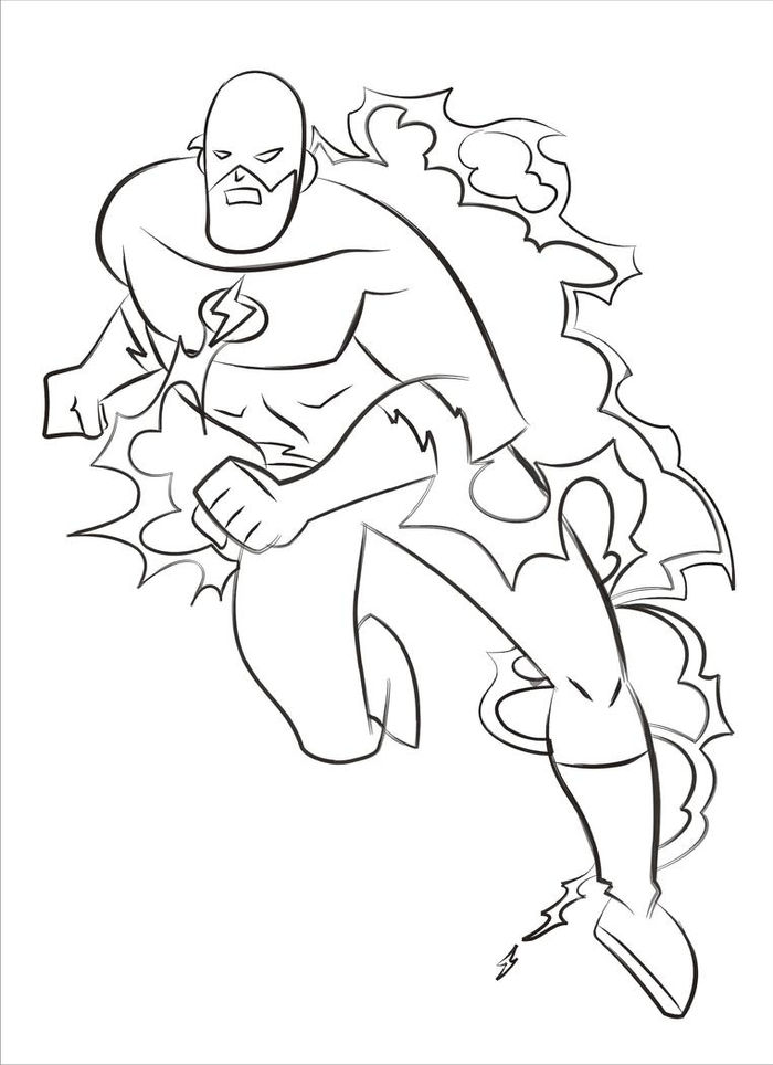 The Flash Coloring Pages Free Printable
