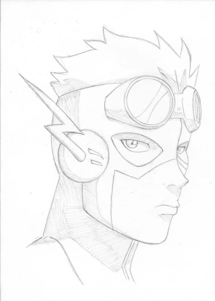 The Flash Face Coloring Pages