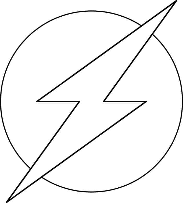 The Flash Logo Printables Coloring Pages