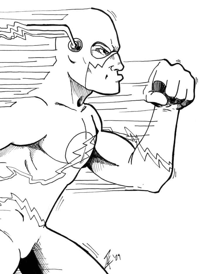 The Flash Printable Coloring Pages