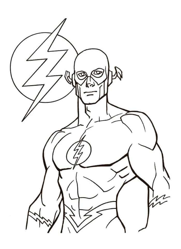 The Flash Superhero Coloring Pages
