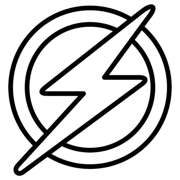 The Flash Symbol Coloring Pages