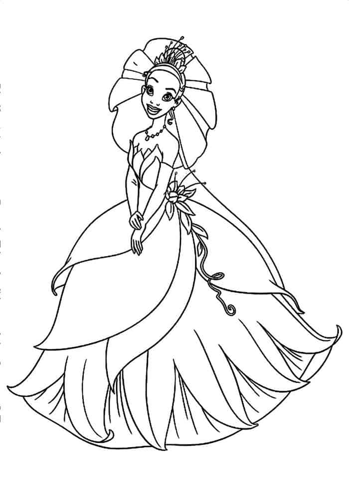 Tiana Coloring Pages Free
