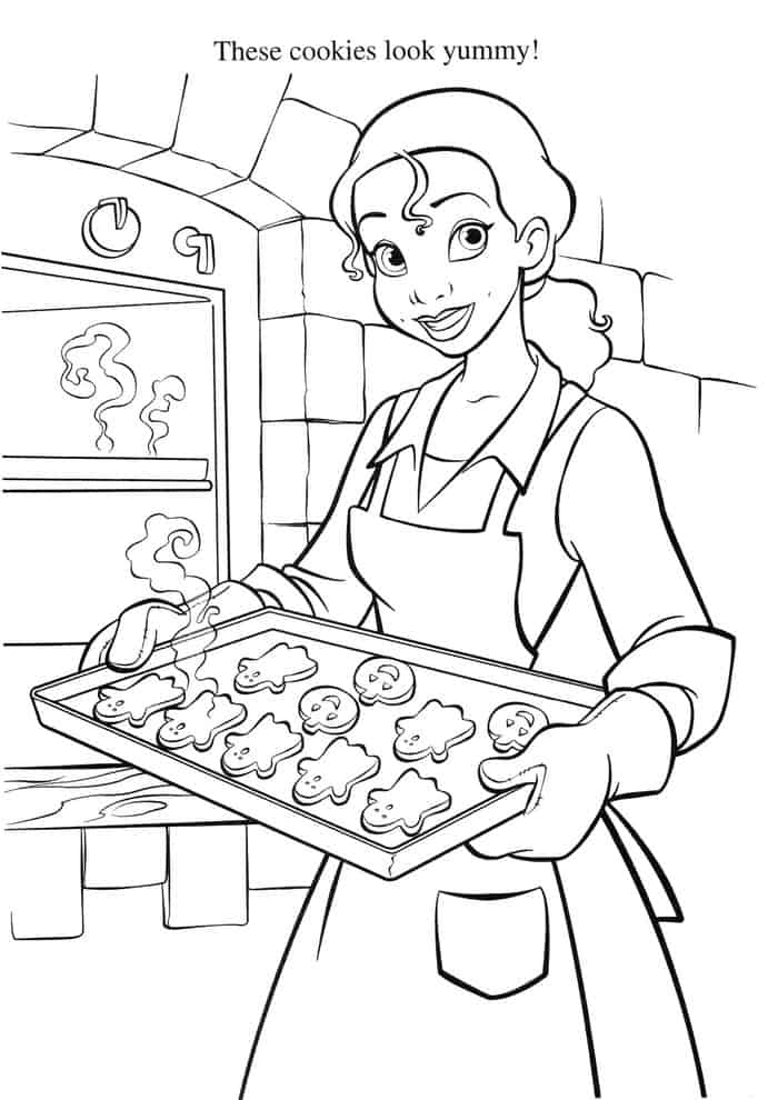 Tiana In Her Aperon Coloring Pages