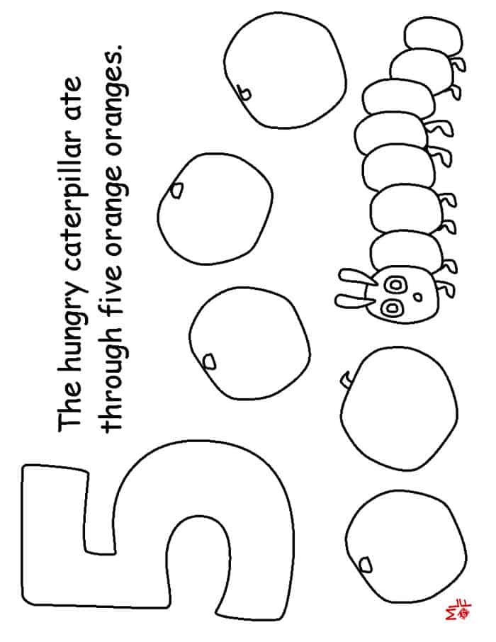 Very Hungry Caterpillar Coloring Pages Printables