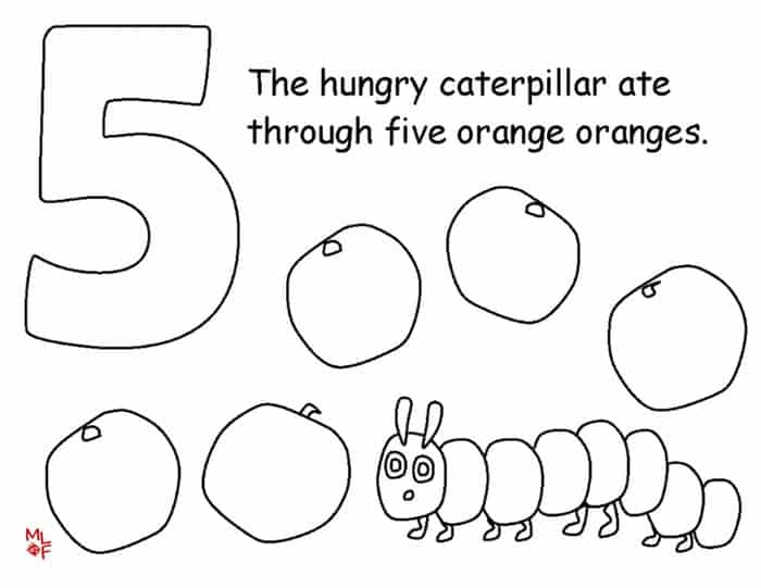Very Hungry Caterpillar Food Coloring Pages