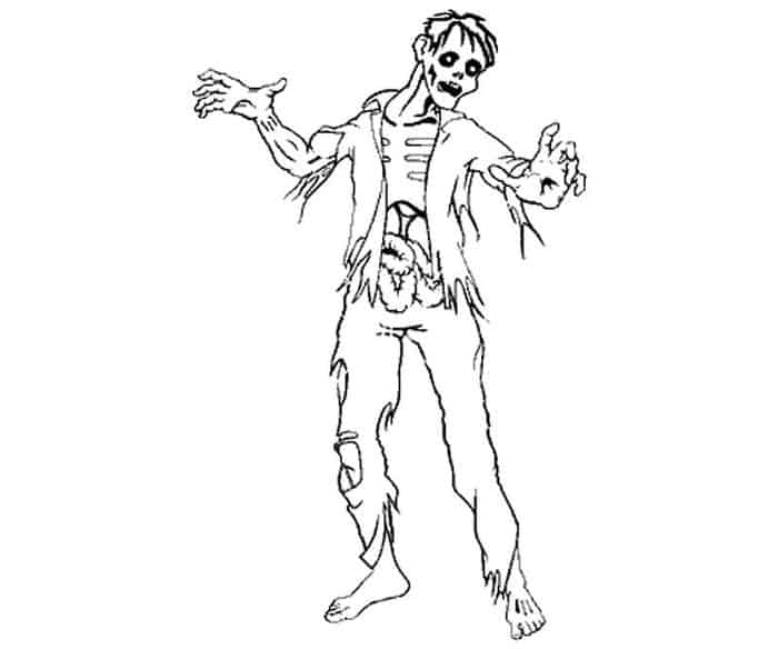 Walking Dead Zombie Coloring Pages