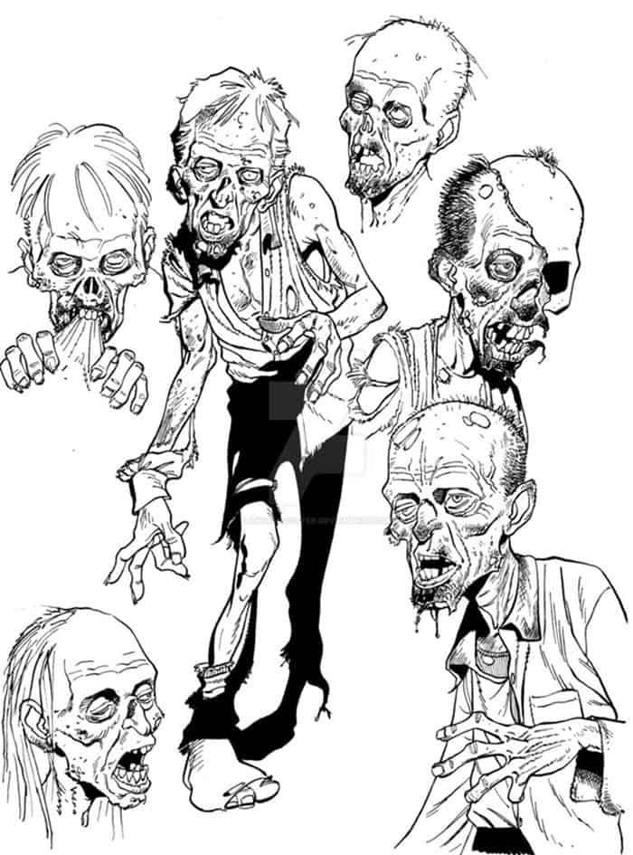 Welcome Home Zombie Coloring Pages