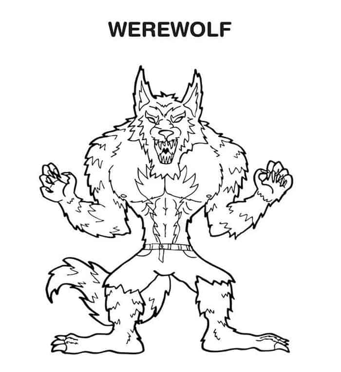 Werewolf Coloring Pages Printable