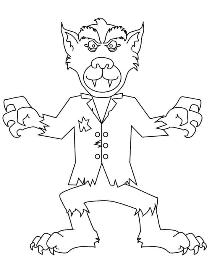 Werewolf Halloween Coloring Pages
