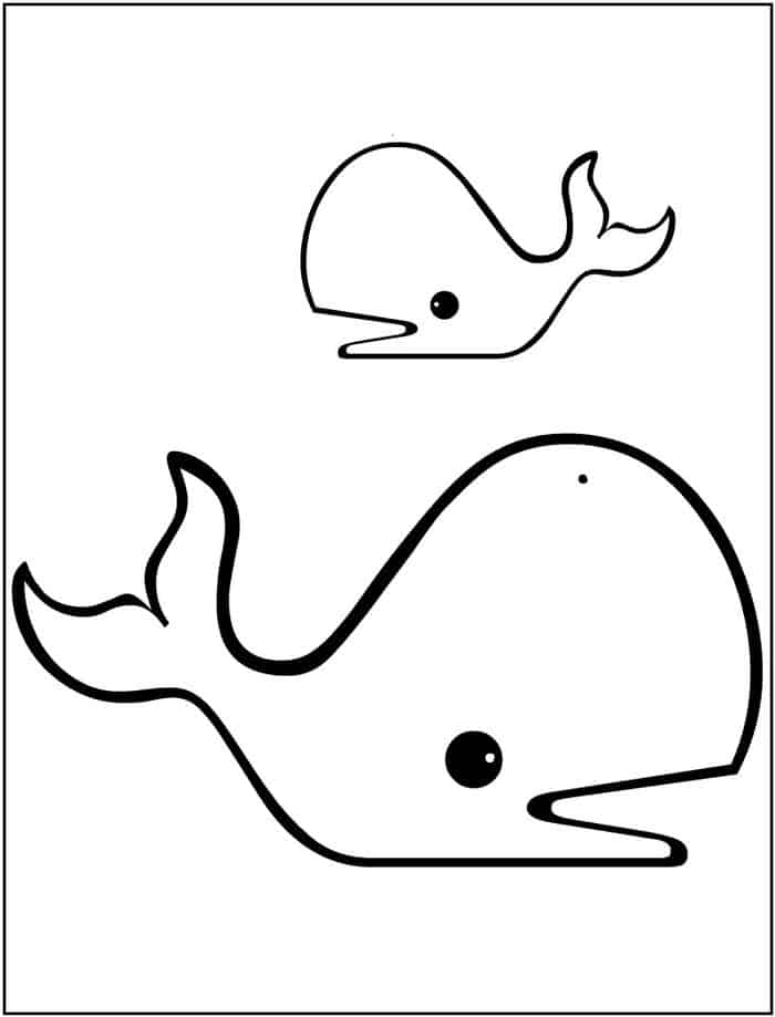 Whale Coloring Pages For Kids Printable