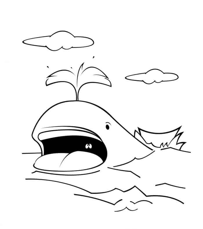 Whale Pointing Mad Coloring Pages
