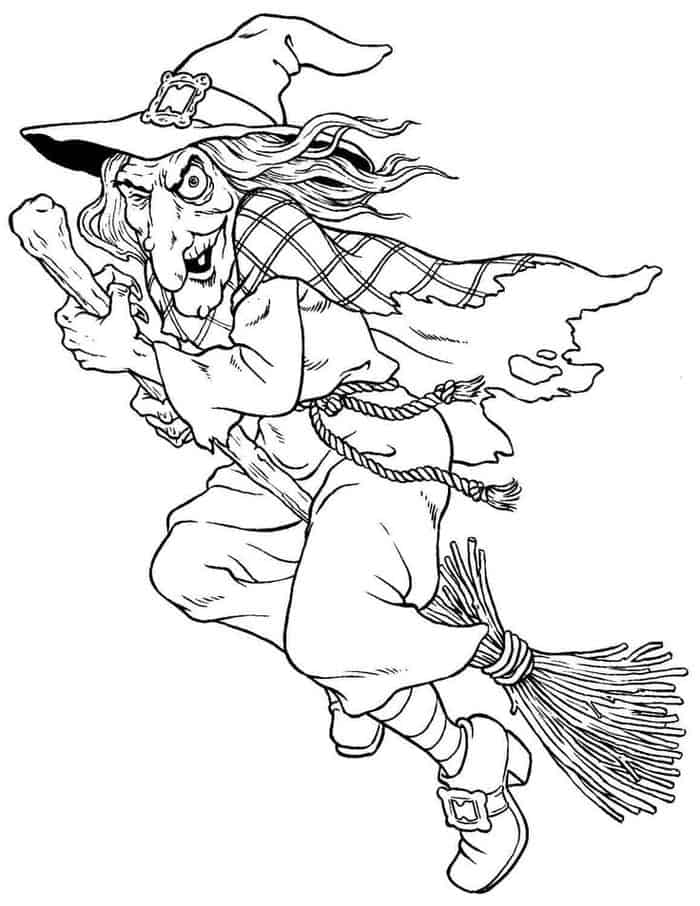 Witch Coloring Pages For Adults