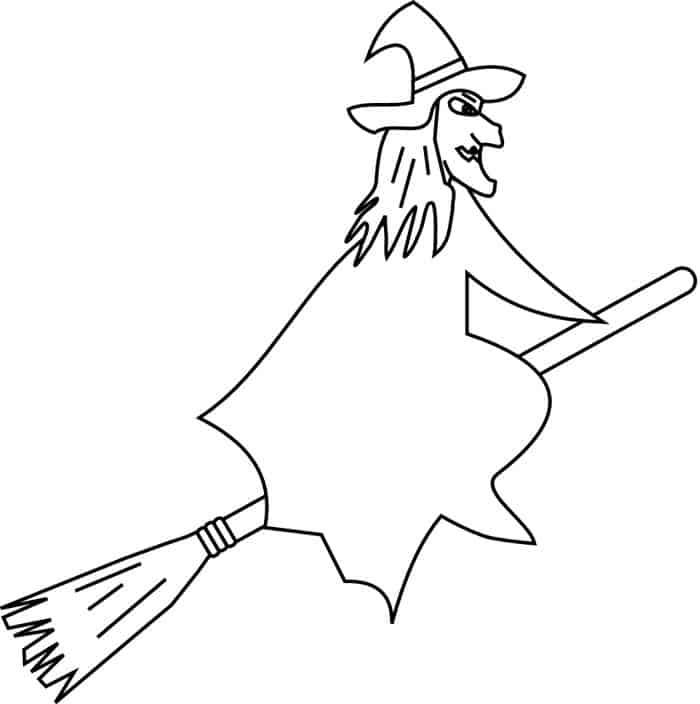 Witch Coloring Pages Preschool
