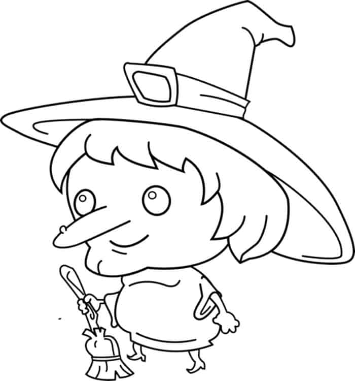 Witch Faces Coloring Pages